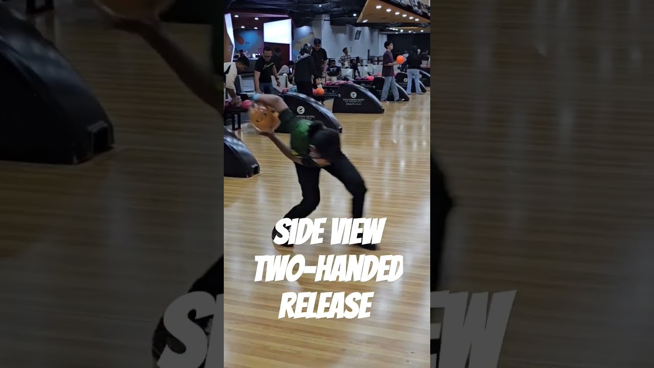 Side view Two-handed Release #shorts#bowling #sports