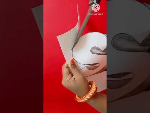 Floating letter S, M on paper/ 3D Trick Art on paper #Awesome Trick Art #3D letter S M with pencil