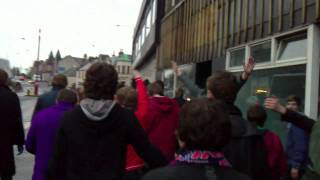 preview picture of video 'Cowdenbeath 0 - 3 Raith Rovers (Rovers fans singing 6)'