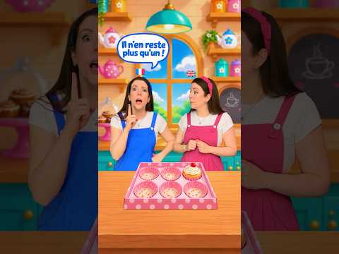 🇫🇷🇬🇧 Le dernier cupcake 🧁 | Mini Dialogues Français-Anglais #apprendre #education #langues