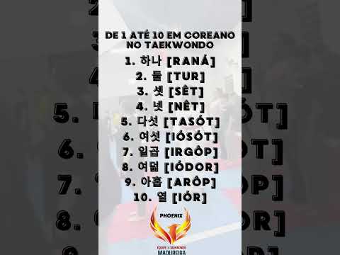 Contando de 1 até 10 em Coreano no Taekwondo - Phoenix Madureira Londrina