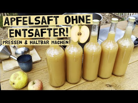 Make your own apple juice without a juicer – simply press and preserve