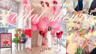 I threw myself a crafting themed bridal shower // DIY flower bouquet bar, first Peerspace, vlog