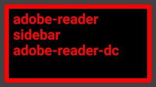 Remove or prevent sidebar from opening by default on Adobe Reader