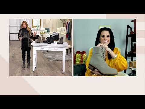 Clarks Collections Leather Lace-Up Ankle Boot - Hearth Sky on QVC