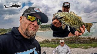 Texas Smallmouth Bass Fishing w/ Blackhawk Helicopters Watching Us! (New PB)