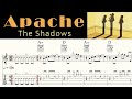 APACHE THE SHADOWS Complete Acoustic Guitar Lesson Sheet Music TAB Chords Melody