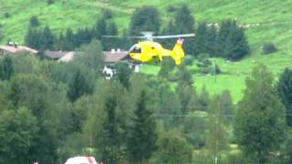 preview picture of video 'trauma helicopter taking off from Walchsee, Tirol, Austria, August 8th 2010'