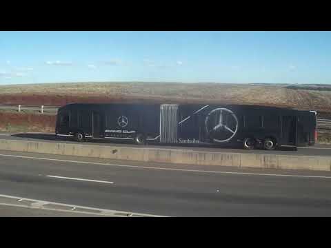 Dois Ônibus Da AMG Cup Brasil Mercedes Benz Em Uraí - Paraná - Brasil