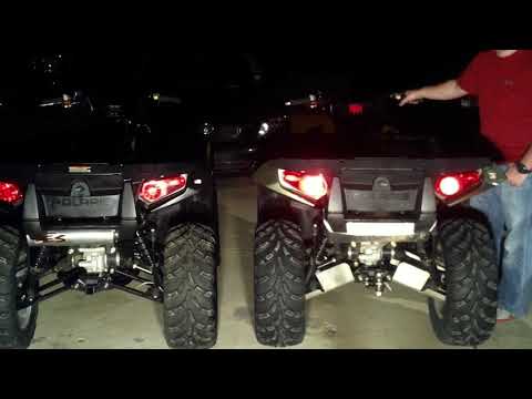 Polaris 850XP Stock exhaust vs. Big Gun exhaust