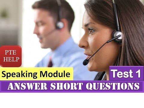 PTE Answer short question Test 1 | Speaking Module| Attempt 30 Questions with Answers at the end. Video