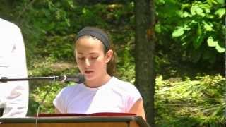 Young Croatian-Americans recite poems at Cleveland Croatian Garden