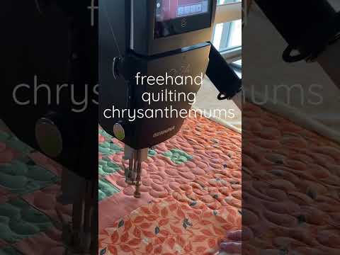 Free Motion Quilting Chrysanthemums
