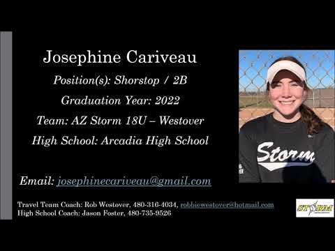 Josephine Cariveau Softball Skills Video - 2022 Shortstop 2B
