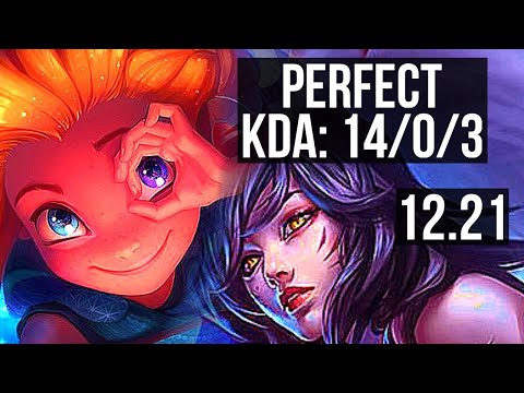 ZOE vs AHRI (MID) | 14/0/3, 68% winrate, Legendary, 6 solo kills | KR Diamond | 12.21