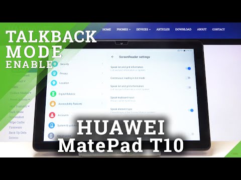 How to Activate TalkBack in HUAWEI MatePad T10 – Turn On / Turn Off TalkBack Mode