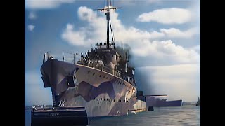 The adventures and tragic sinking of the Dutch destroyer Hr.Ms. Isaac Sweers during WW-II in color!