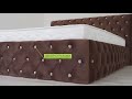 Кровать Камелия 180х200 с ПМ (Стразы/ткань велюр кофе)