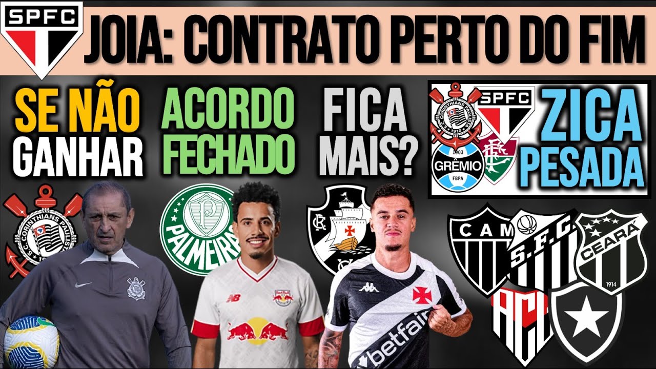 RAMÓN CAI DOMINGO SE... VERDÃO: REFORÇO FECHADO! JOIA DO SP SEM CONTRATO! COUTINHO FICA? CAM, PEIXE