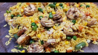 Simple Shrimp with Yellow Rice Recipe
