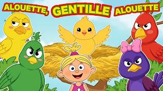 【Comptine enfant】Alouette, gentille alouette 🐦 avec gestes et paroles｜Chantez avec la petite Lila!