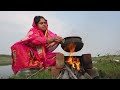 নদীর তীরে ইলিশ পোলাও রান্না | Village life with Shampa