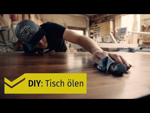 Massivholz/ Holz-Tischplatte ölen - so gehts  [HOLZPILOTEN]
