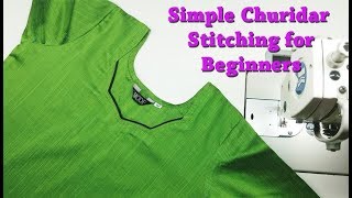 Churidar stitching well explained for beginners DIY easy tutorial in malayalam, kurti stitching