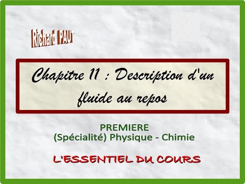 Chapter 11 - Description of a fluid at rest: the essentials of the first-year specialized course