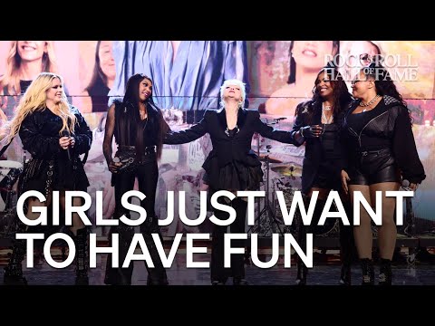 Cyndi Lauper "Girls Just Want to Have Fun" with Avril Lavigne | Rock Hall 2025 Induction