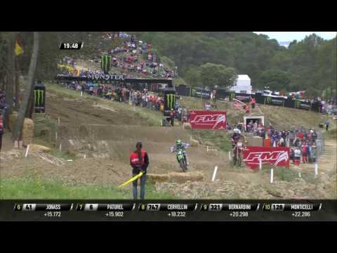 Jeffrey Herlings passes Dylan Ferrandis MXGP of Spain MX2 Race 1 - motocross