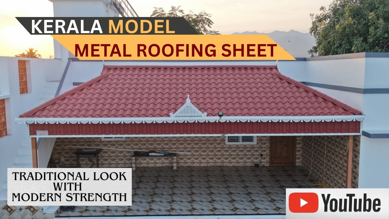Kerala Model Metal Sheet Roofing Work | Strong & Stylish Roof Installation SRS Colour Roofing Sheets