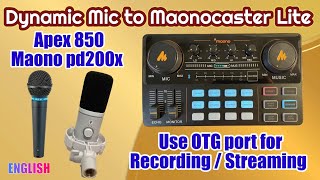 Video thumbnail for Maonocaster Lite - Use OTG port for Recording/ Streaming & Connect Maono pd200x/Apex 850 Dynamic mic by Jenudsstuff
