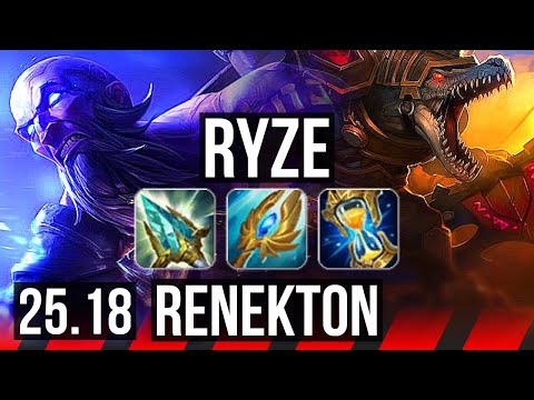 RYZE vs RENEKTON (TOP) | 5k comeback, 51k DMG | EUW Master | 25.18