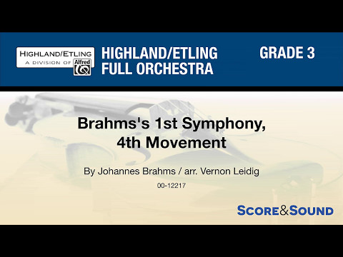 Brahms's 1st Symphony, 4th Movement, arr. Vernon Leidig – Score & Sound