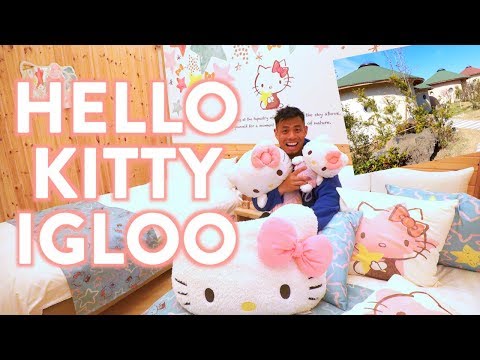 全球唯一的Hello Kitty木製冰屋酒店在日本舉行 (World's ONLY Hello Kitty Wooden Igloo Hotel in Japan)