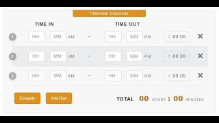Timesheet Calculator (Tutorial Video)