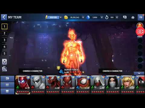 Shadowland Solo T1 Human Torch vs. Punisher Boss Rumble Floor 10 Marvel Future Fight