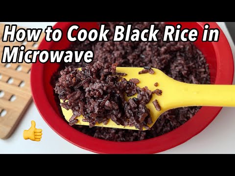 How to make Black Rice in Microwave | Black Rice in Microwave-Black Rice Benefits-Microwave Recipe