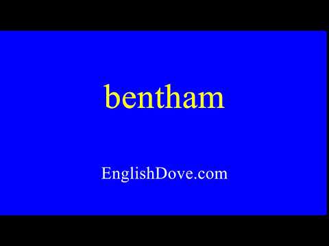 How to pronounce bentham in American English.