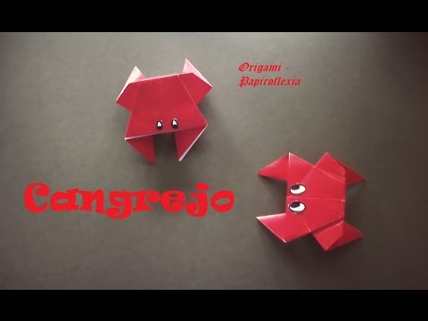Origami – Papiroflexia. Cangrejo simple y fácil