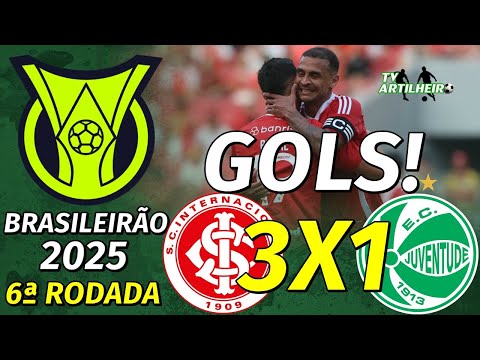 [Série A '25] 6ª Rodada | Internacional 3 X 1 Juventude | Gols! | TV ARTILHEIRO