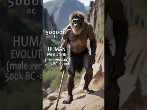 Human evolution across the eras (male version) #evolution #science #humanity
