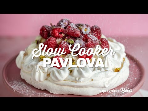 Slow Cooker Pavlova Recipe | Supergolden Bakes