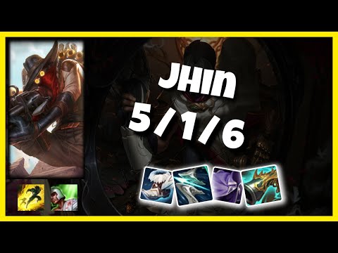 Jhin 11.1 Gameplay Challenger Replay Bot Lane - S11 (5/1/6) - TURKISH