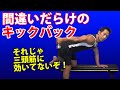 間違いだらけのキックバック!それじゃ上腕三頭筋に効いてない!かっこいい腕を作るために 自宅トレーニング Triceps kick-back arm workout