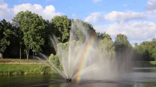 Fountain with rainbow Valmiera Latvia