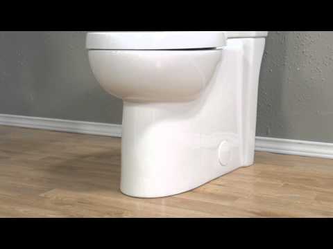 Studio® Skirted Two-Piece Dual Flush 1.6 gpf/6.0 Lpf and 1.1 gpf/4.2 Lpf Chair Height Elongated Toilet With Seat // WHITE // YouTube Video