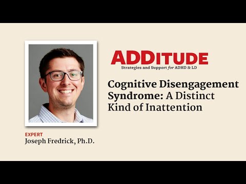 Cognitive Disengagement Syndrome: A Distinct Kind of Inattention (with Joseph Fredrick, Ph.D.)