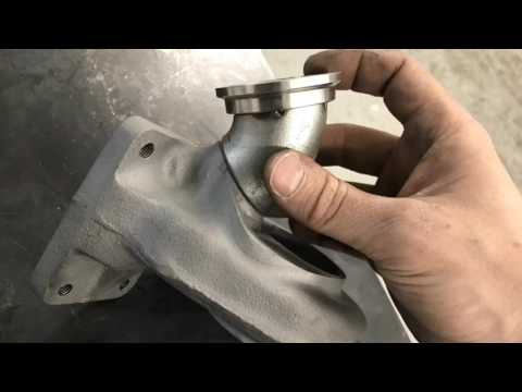 Custom modified turbo TD04 turbine housing with external waste gate